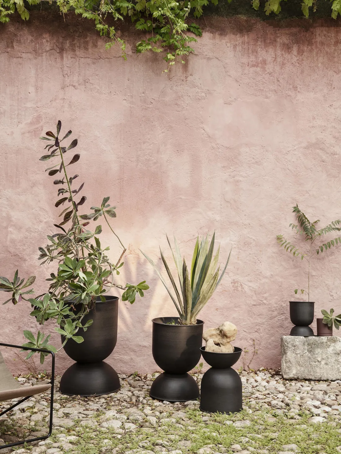 Macetero Hourglass, 43 cm