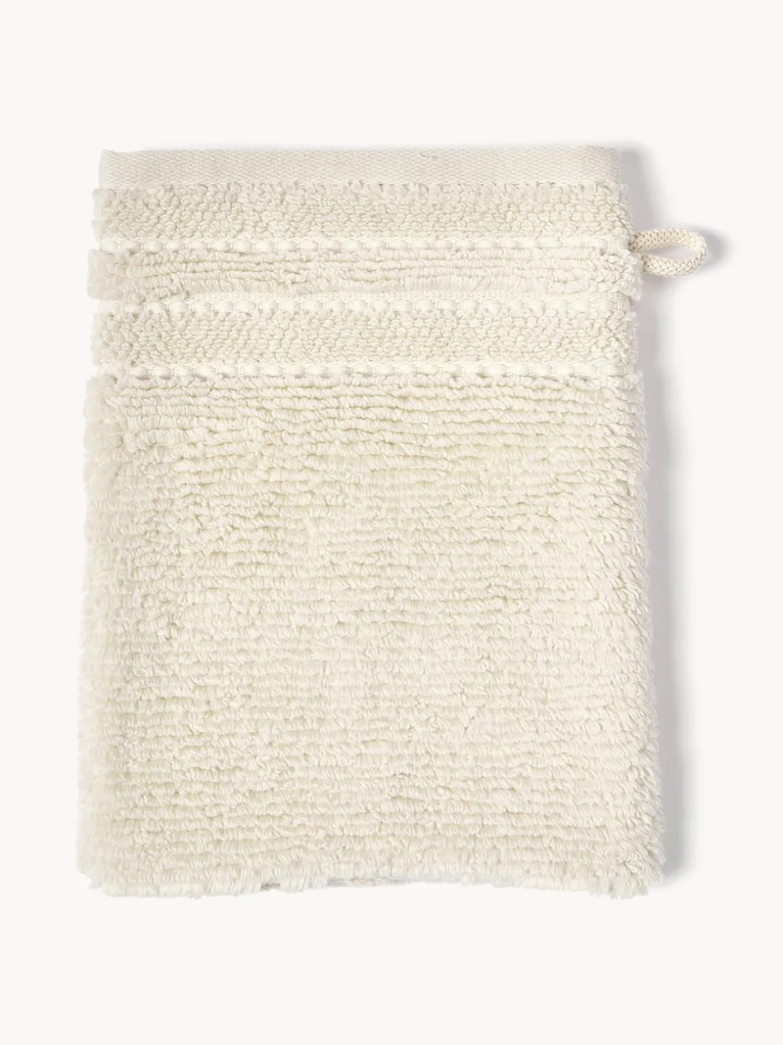 Manoplas de baño con borde a rayas Luxe, 2 uds.