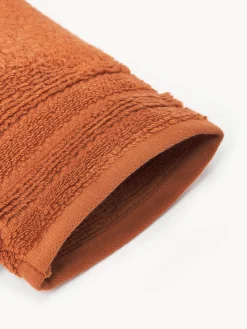 Manoplas de baño con borde a rayas Luxe, 2 uds.