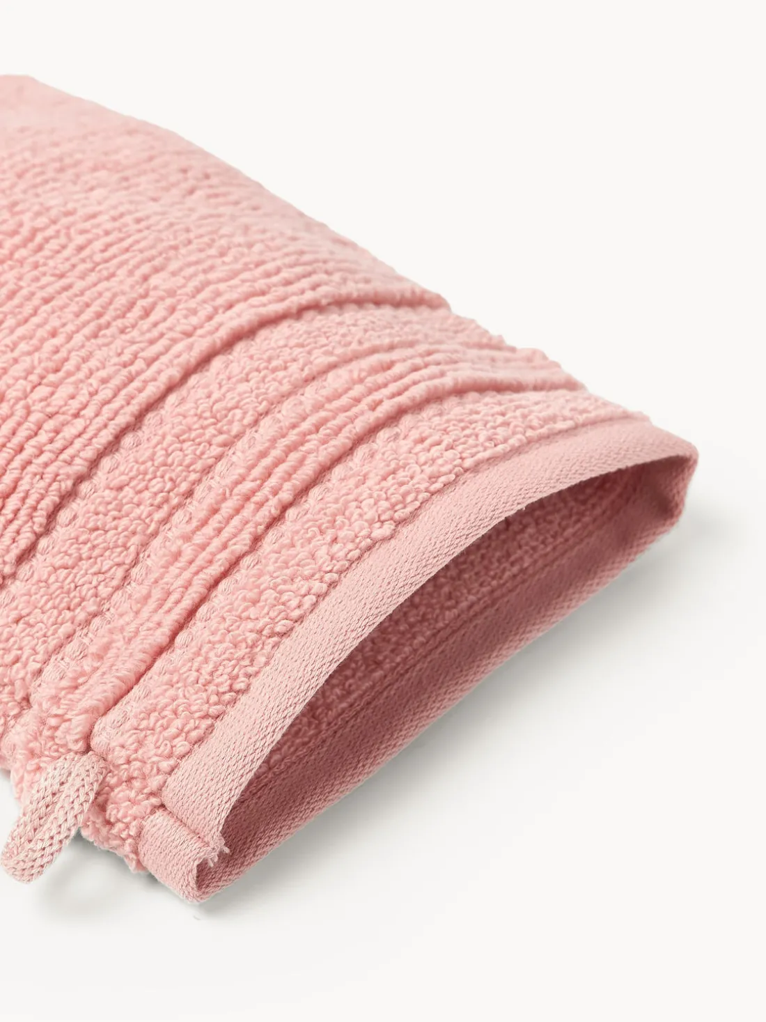 Manoplas de baño con borde a rayas Luxe, 2 uds.