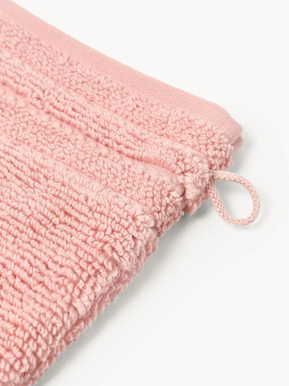 Manoplas de baño con borde a rayas Luxe, 2 uds.