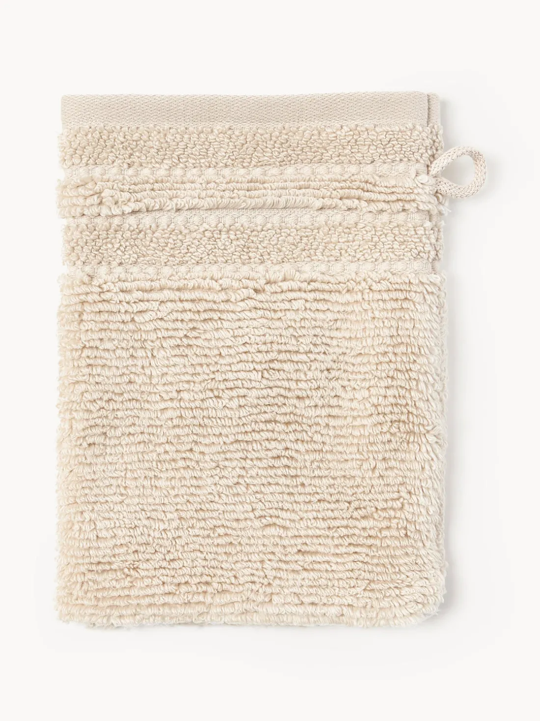 Manoplas de baño con borde a rayas Luxe, 2 uds.