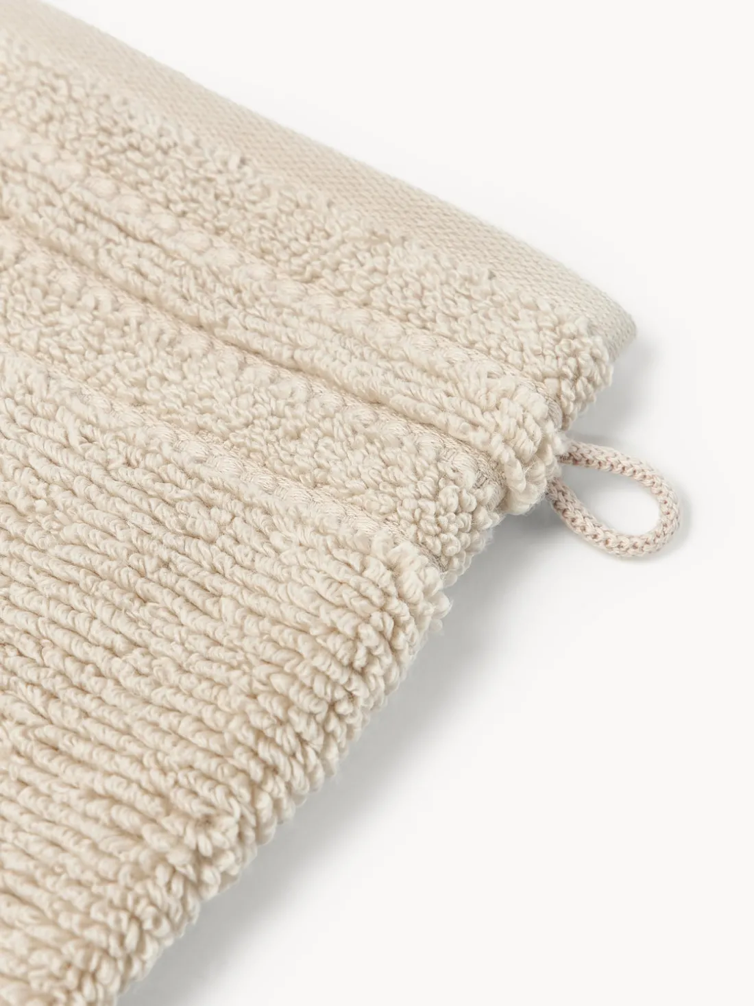 Manoplas de baño con borde a rayas Luxe, 2 uds.