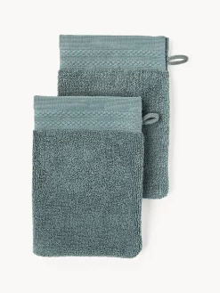 Manoplas de baño de algodón ecológico Premium, 2 uds.