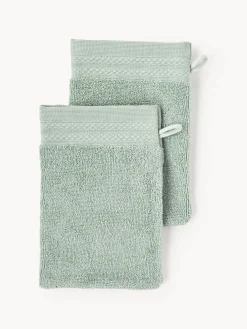 Manoplas de baño de algodón ecológico Premium, 2 uds.
