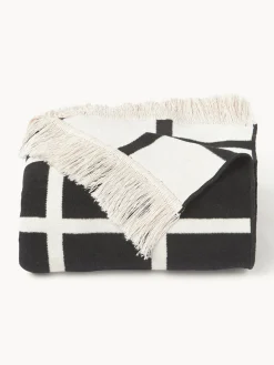 Manta a cuadros con flecos Edison