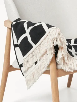 Manta a cuadros con flecos Edison