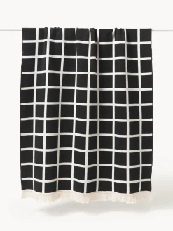 Manta a cuadros con flecos Edison