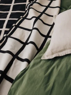 Manta a cuadros con flecos Edison