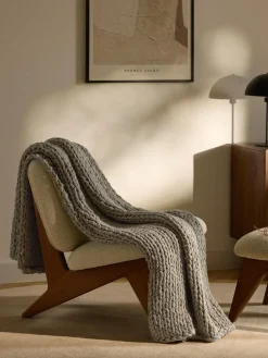 Manta artesanal de punto grueso Adyna