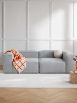 Manta cara doble a cuadros con flecos Edison