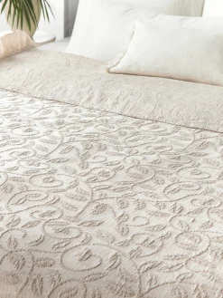 Manta de algodón estampado con volantes Clara