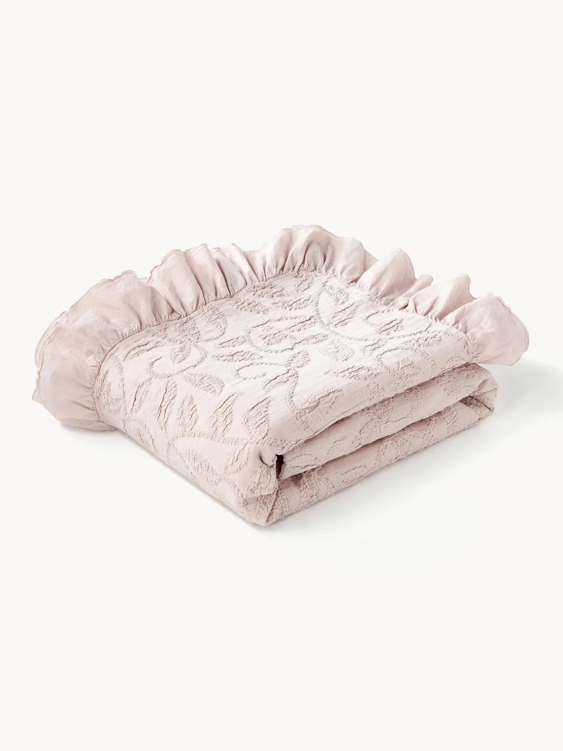 Manta de algodón estampado con volantes Clara