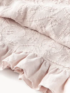 Manta de algodón estampado con volantes Clara