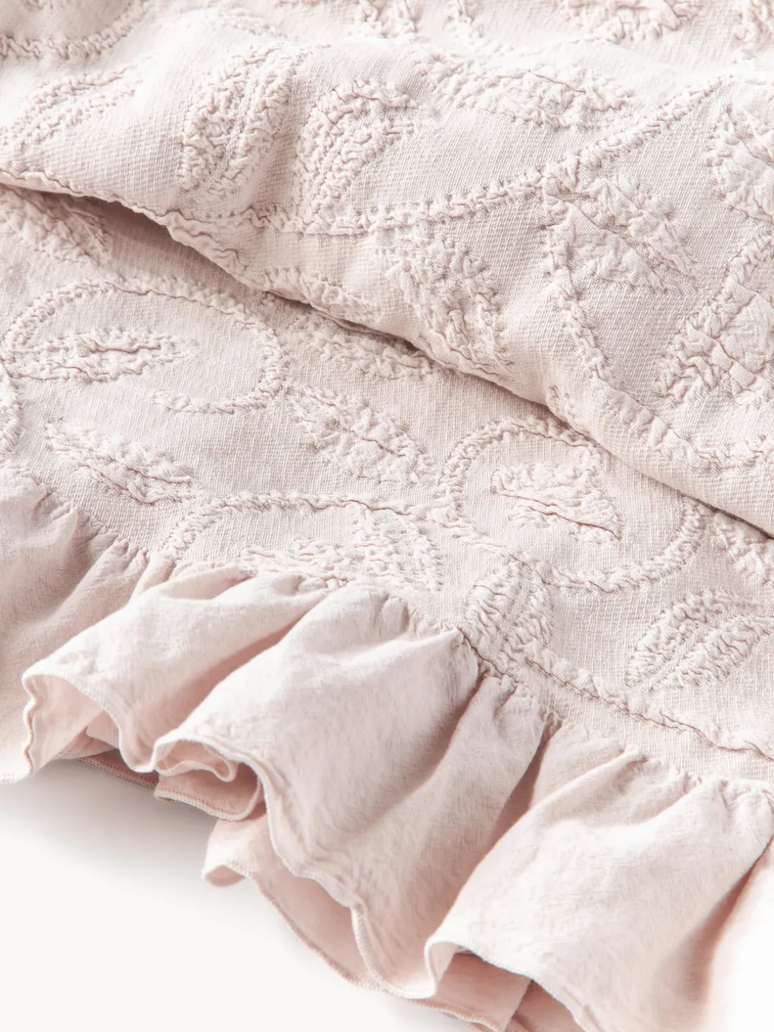 Manta de algodón estampado con volantes Clara