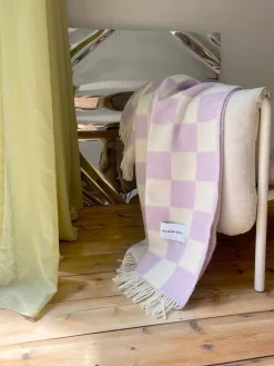 Manta de lana a cuadros Checkerboard