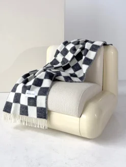Manta de lana a cuadros Checkerboard