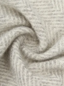 Manta de lana con estampado de espiga y flecos Tirol-Mona