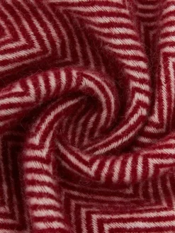 Manta de lana con estampado de espiga y flecos Tyrol