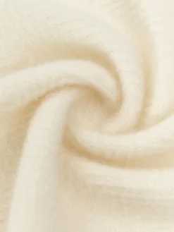 Manta de lana con estampado de espiga y flecos Tirol-Mona