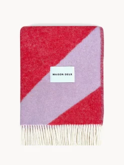 Manta de lana con estampado zigzag Swirl