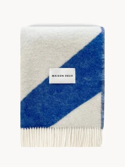 Manta de lana con estampado zigzag Swirl