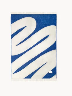 Manta de lana con estampado zigzag Swirl