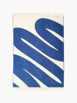 Manta de lana con estampado zigzag Swirl