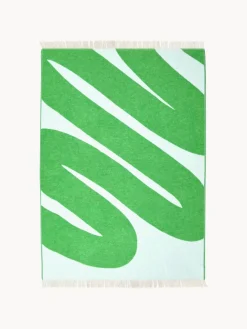 Manta de lana con estampado zigzag Swirl