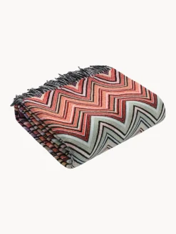 Manta de lana con flecos Perseo