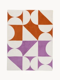 Manta Tul - terracota, crema y lila