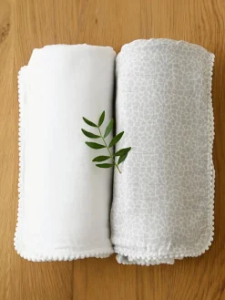 Mantas infantiles Pearl & Giraffe, 2 uds.