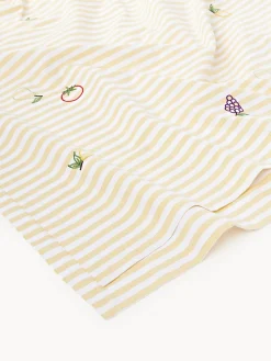 Mantel a rayas con motivos bordados Melony