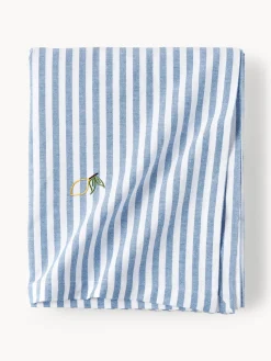 Mantel a rayas con motivos bordados Melony