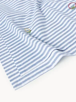 Mantel a rayas con motivos bordados Melony
