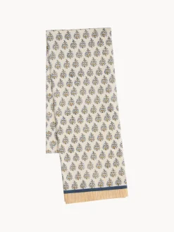 Mantel artesanal con estampado floral Melon