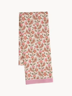 Mantel artesanal con estampado floral Melon