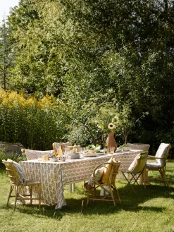 Mantel artesanal con estampado floral Melon