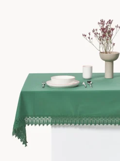 Mantel con ribete de encaje Flavia