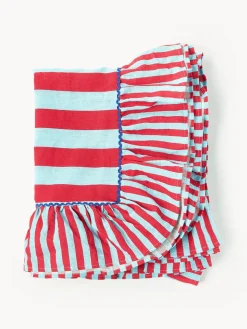 Mantel de lino a rayas Senape