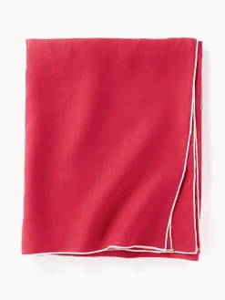 Mantel de lino con ribete Kennedy