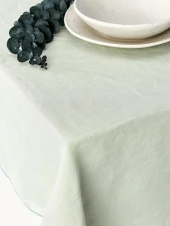 Mantel de lino con ribete Kennedy