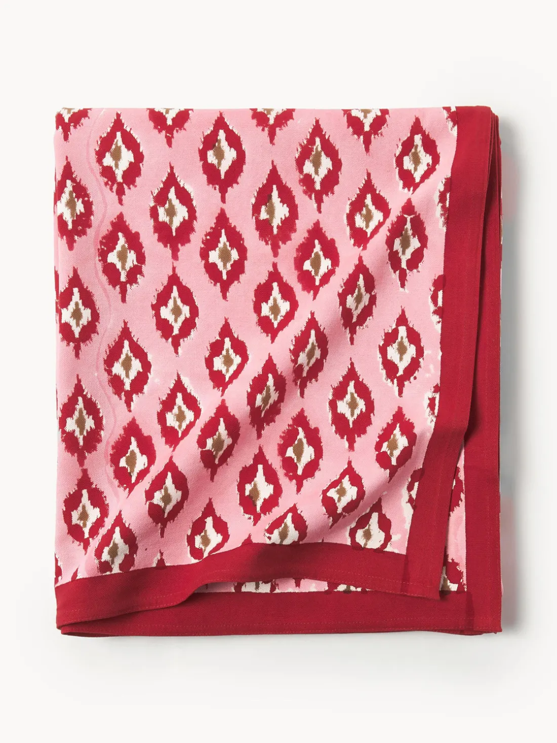 Mantel individual pintado a mano de algodón Atahan