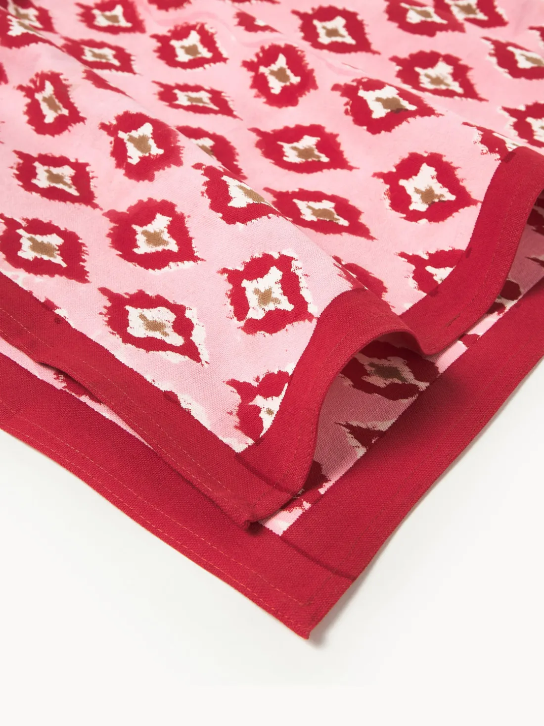 Mantel individual pintado a mano de algodón Atahan