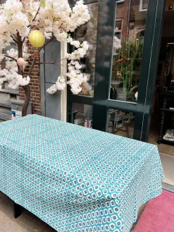 Mantel individual pintado a mano de algodón Sarp