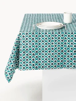 Mantel individual pintado a mano de algodón Sarp