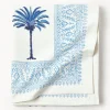 Mantel individual pintado a mano de algodón The Palms