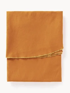 Mantel redondo de lino con ribete Kennedy