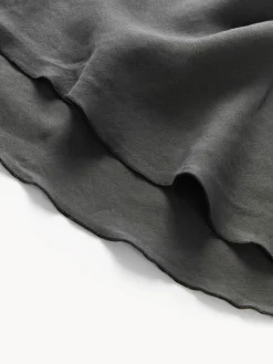 Mantel redondo de lino con ribete Kennedy