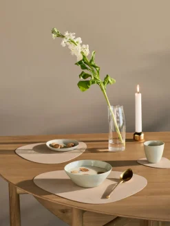 Manteles individuales asimétricos de cuero Curve, 4 uds.